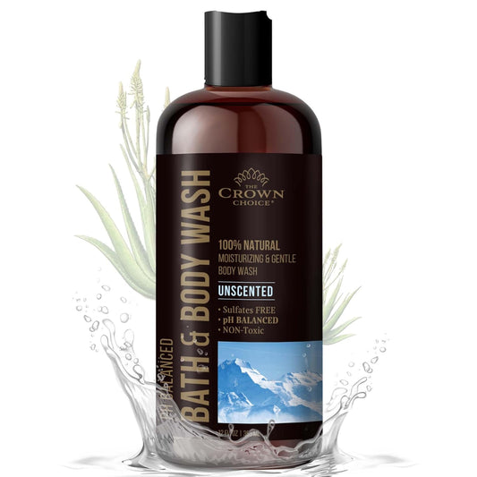 Natural Body Wash for Women, Men & Kids – Fragrance-Free, pH 5.5 (12oz)