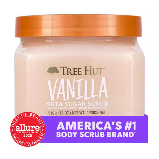 Tree Hut Vanilla Shea Sugar Exfoliating & Hydrating Body Scrub (18 oz)
