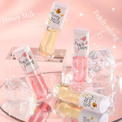 2Pcs Crystal Jelly Lip Oil Moisturizing Hydrating Lip Care – Tinted Lip Balm & Gloss (Alisesun)