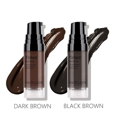 2 Colors Long Lasting Eyebrow Gel Set with Brushes – Waterproof Brow Tint Kit (2 × 6ml)