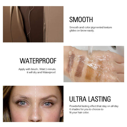 2 Colors Long Lasting Eyebrow Gel Set with Brushes – Waterproof Brow Tint Kit (2 × 6ml)